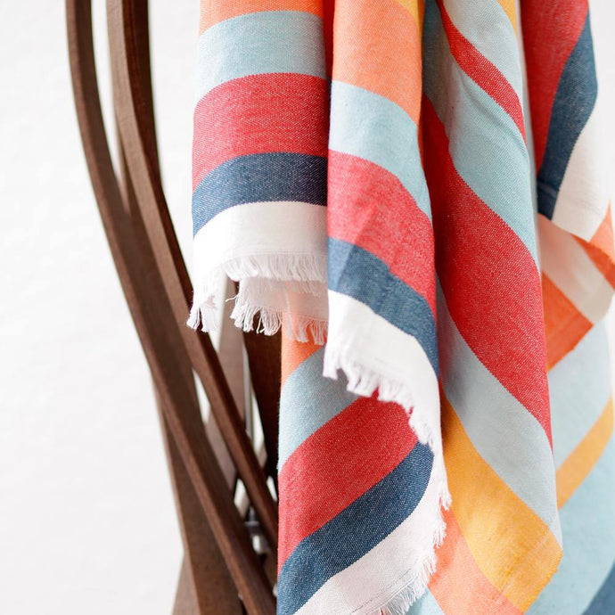 Hamam towel Efe by Hamamista in red-blue-orange