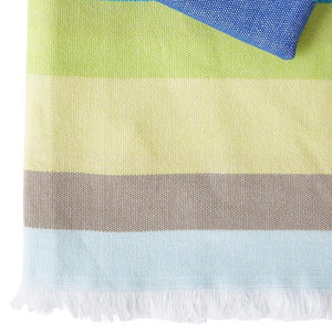 Hamam towel Efe by Hamamista in citrus-azur-green