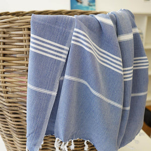 Hamam Towel XXL Ellen handwoven - blue