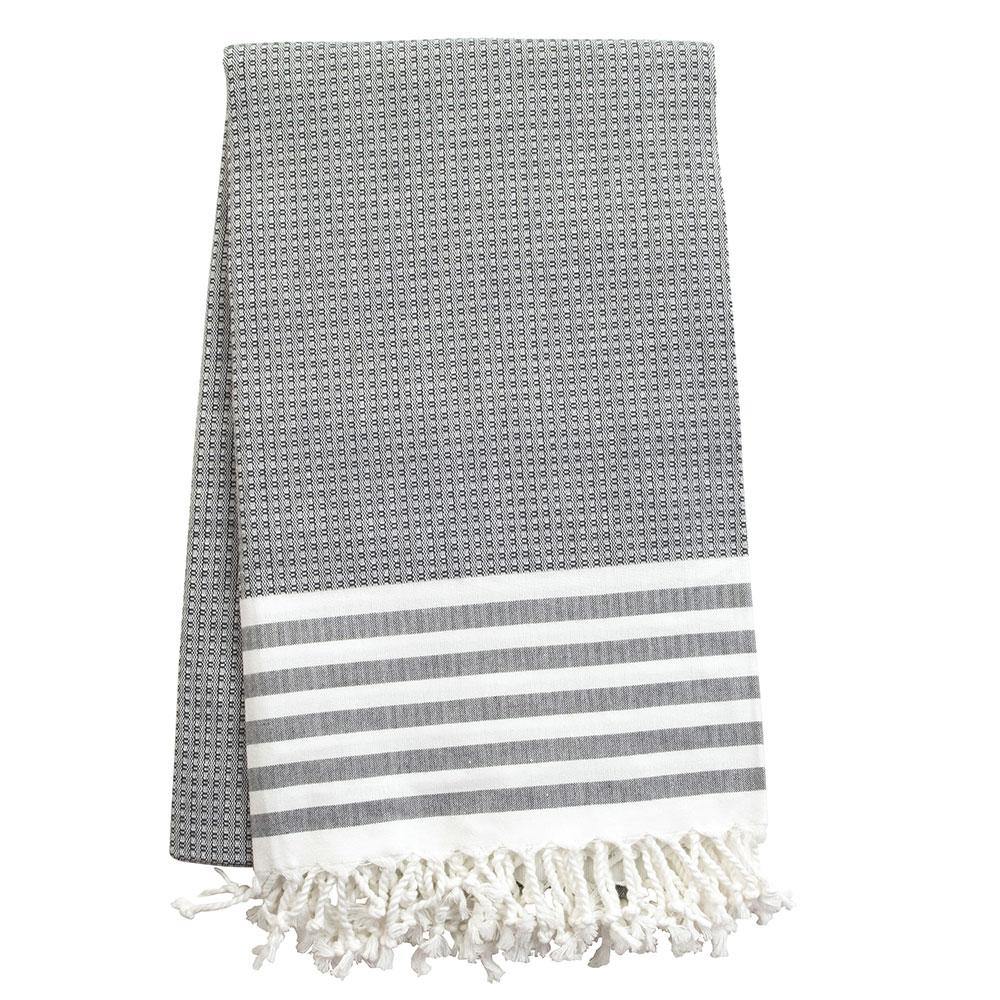 Fouta mit Wabenmuster - grau