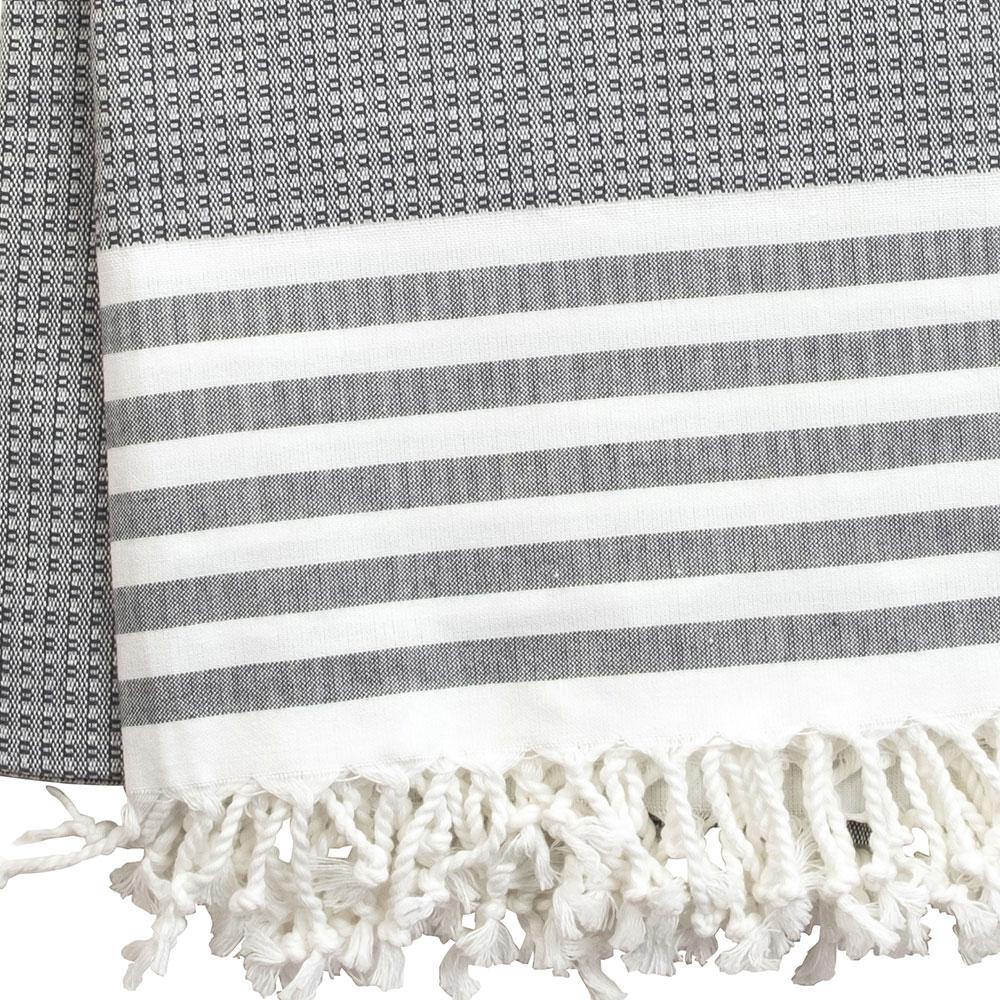Fouta mit Wabenmuster - grau