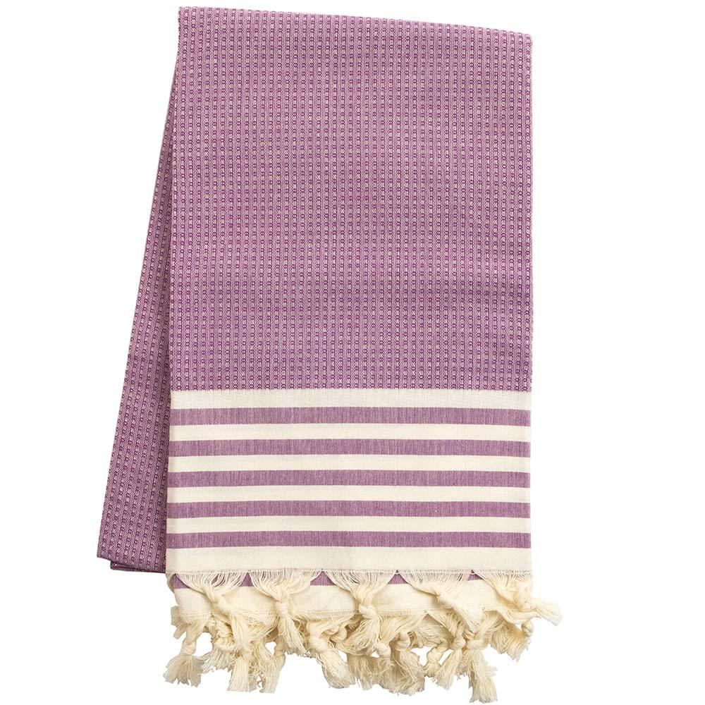 Fouta mit Wabenmuster - lila