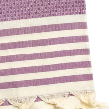 Laden Sie das Bild in den Galerie-Viewer, Fouta mit Wabenmuster - lila
