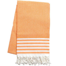 Laden Sie das Bild in den Galerie-Viewer, Fouta mit Wabenmuster - orange