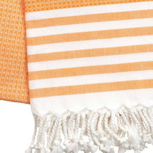 Laden Sie das Bild in den Galerie-Viewer, Fouta mit Wabenmuster - orange