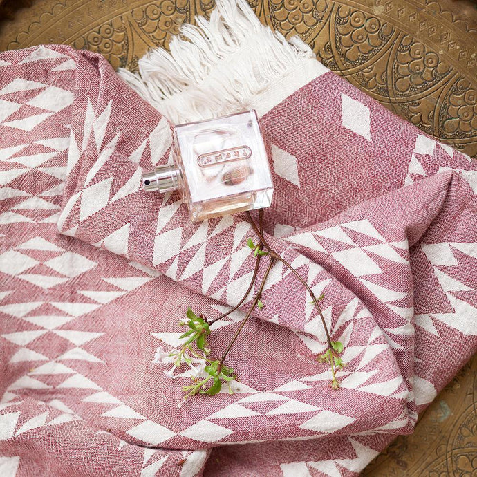 Hamamtuch Jackie Ethno bordeaux