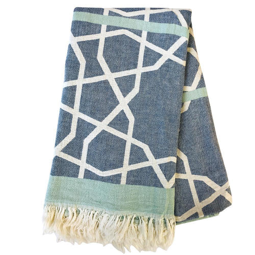 Hamam Towel Jackie Maghreb blue-green