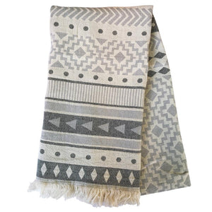 Hamam Towel Jackie Orient black and white