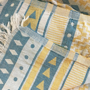 Hamamtuch Jackie Orient gelb-blau