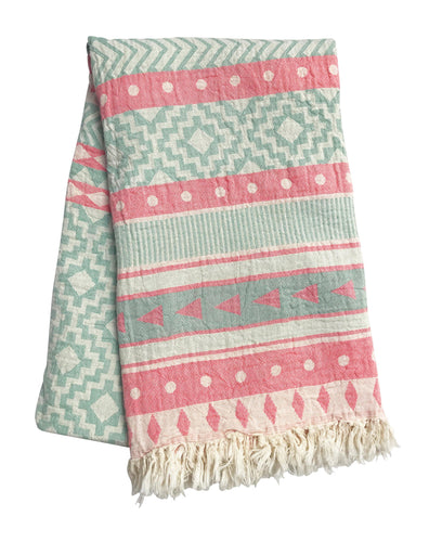 Hamam Towel Jackie Orient sage-pink