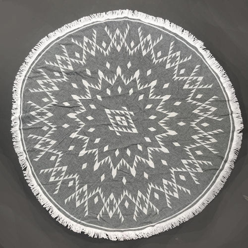 Hamam blanket / Hamam towel round Jackie Ethno - Hamamista