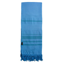 Laden Sie das Bild in den Galerie-Viewer, Hamamtuch Bio-Baumwolle Karawan GOTS-zertifiziert, Fairtrade Hamamtuch/Fouta Bio-Baumwolle Garden Hellblau von Der kleine Bazar