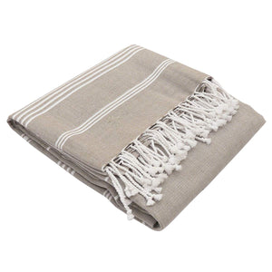 Hamamtuch Bio-Baumwolle Fouta Hammam von Karawan in der Farbe Taupe