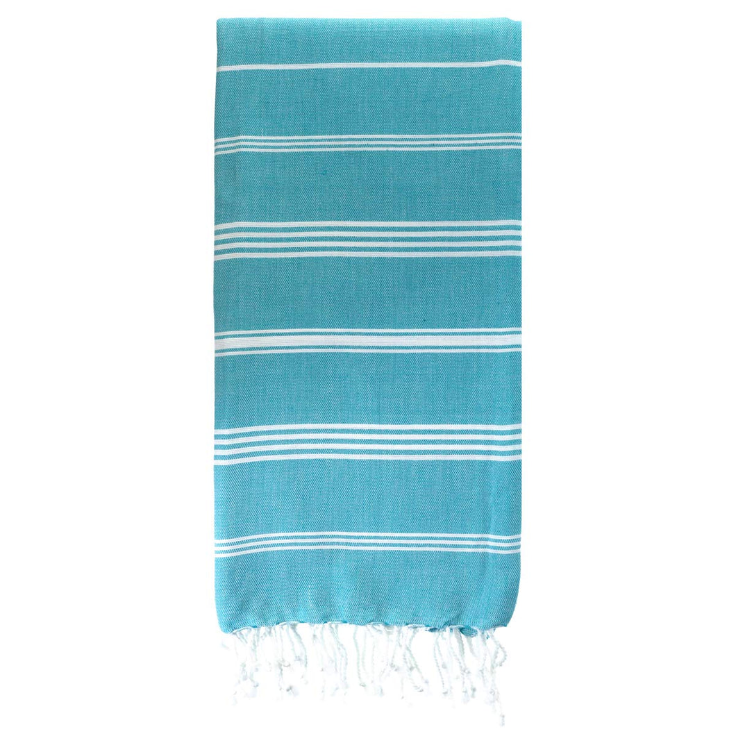 Hamamtuch Bio-Baumwolle Fouta Hammam Türkis von Karawan Authentic