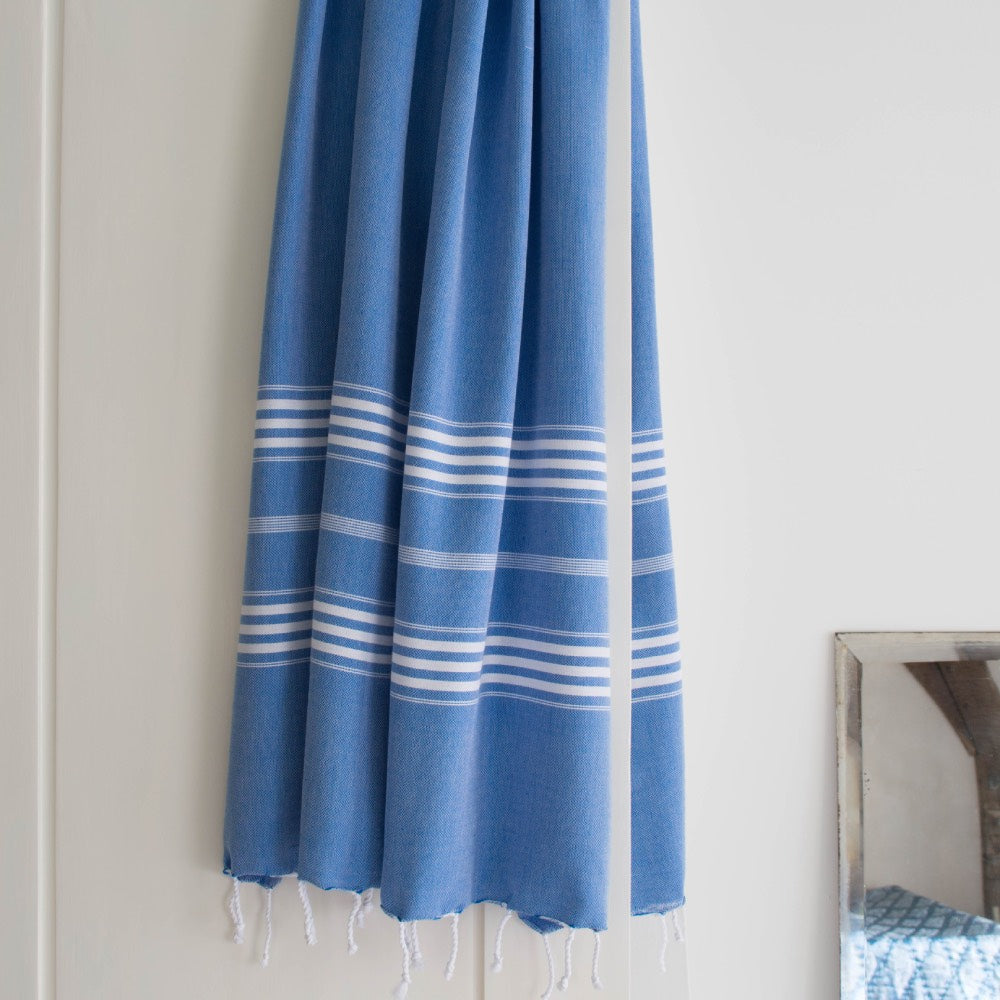 Hamamtuch Classic extralang mediterranes Blau 100x200 cm
