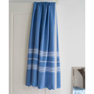 Hamamtuch Classic extralang mediterranes Blau 100x200 cm