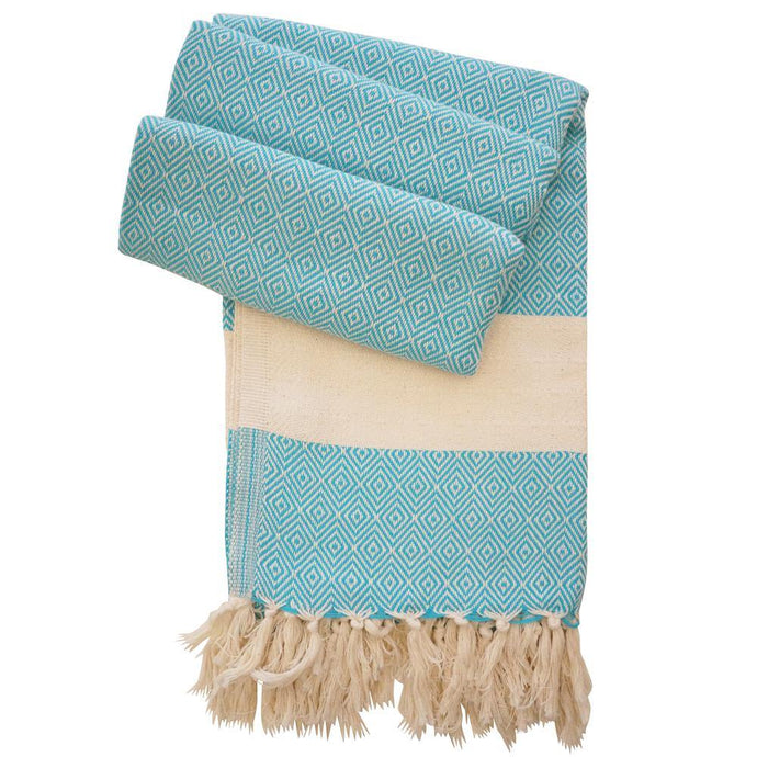 Hamam towel Charlotte turquoise from Hamamista